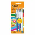 Lot de 3 stylos-bille 4 couleurs Bic