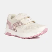 Sneakers beige et rose