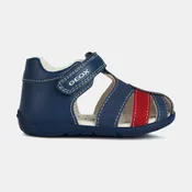 Sandales bleu marine et rouge