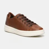 Sneakers en cuir marron