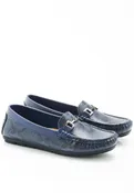 MOCASSINS BLEUS BOUCLE FANTAISIE