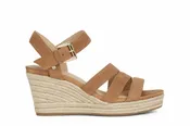 Sandales compens�es beige