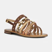 Sandales beige et dor�