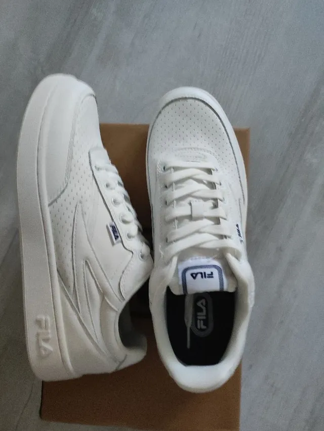 Sneakers - cuir - blanc -Fila