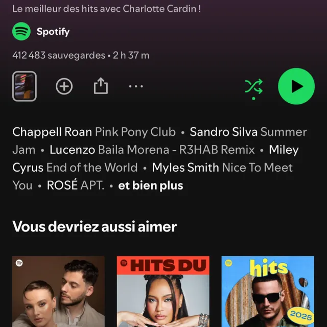 Mes playlists favorites