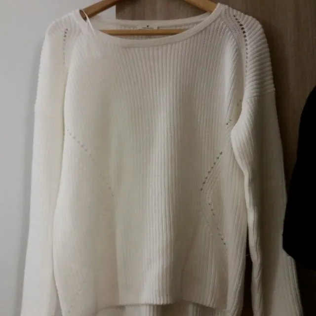 Pull en coton blanc