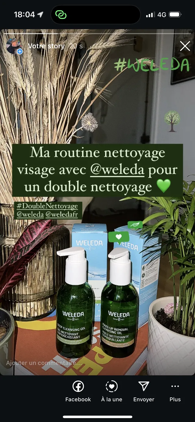 Routine double nettoyage Weleda !