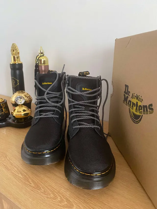 DR MARTENS - Bottines Tarik - cuir enduit - noir