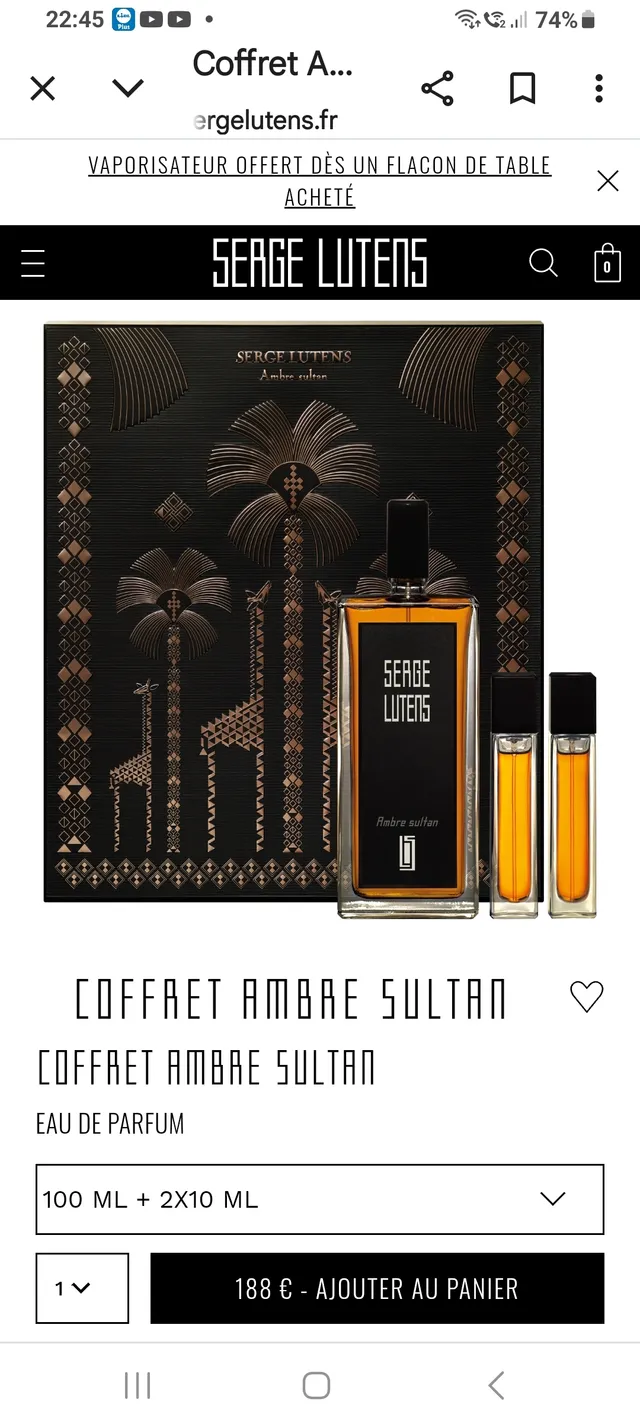 Coffret Ambre Sultan