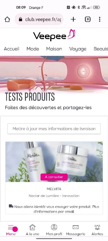 Hello tout le monde 💕🥰 Je suis très très contente car pour la première fois je peux tester les superbes soins Bio "Le Sérum Anti-taches et La Crème éclat" de la belle marque MELVITA expert français de la cosmétique BIO depuis 40 ans grâce à #veeppee !! 💖🤩J'ai hâte de recevoir et tester ses superbes soins !!🤩🥰 Bonne et belle journée à toutes ! ☀️💕🥰