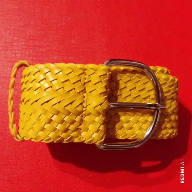 Ceinture tressée jaune