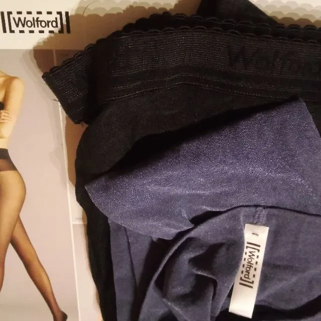 collants Wolford bleu & marine