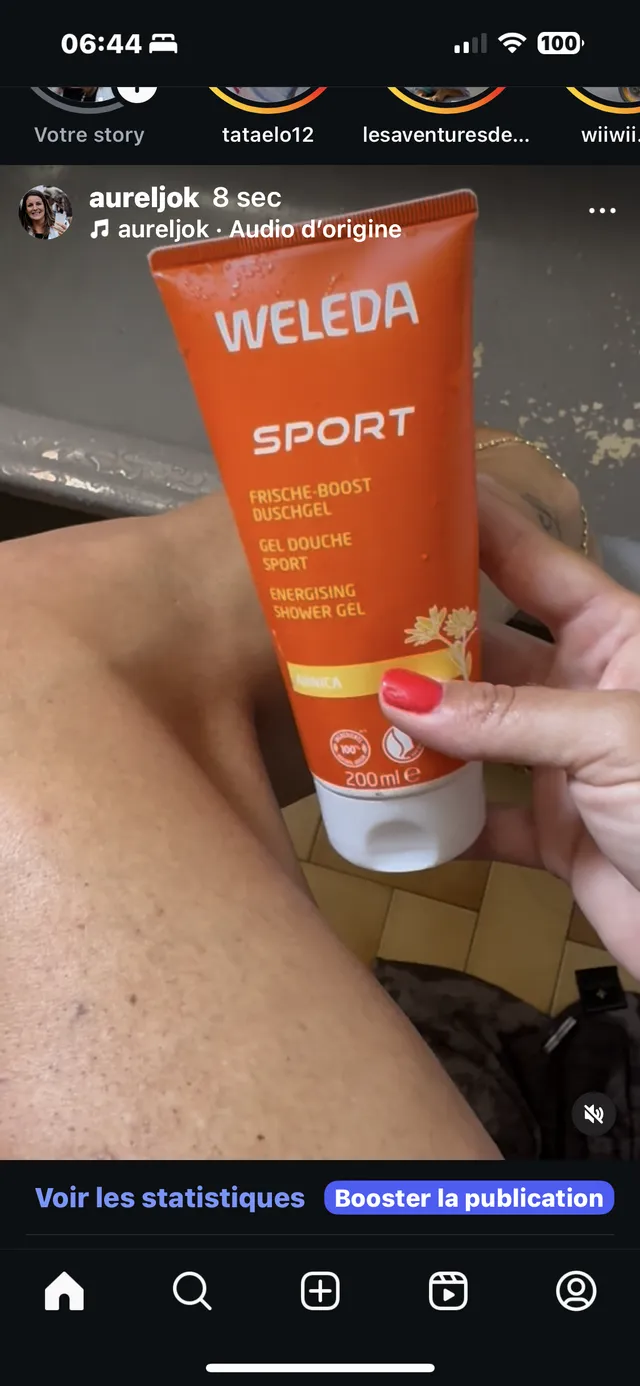 Une routine après le sport weleda au top