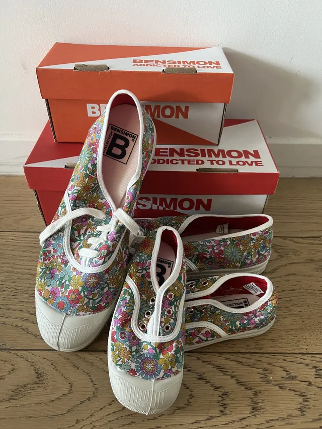 Chaussures fleuries bensimon