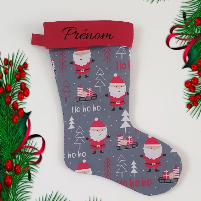 Chaussette de Noël à personnaliser.