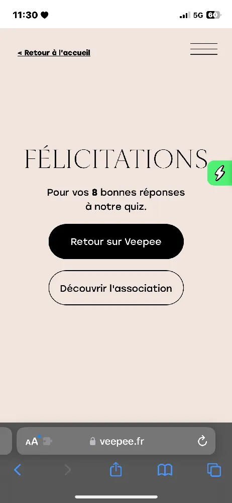 Résultats questionnaire