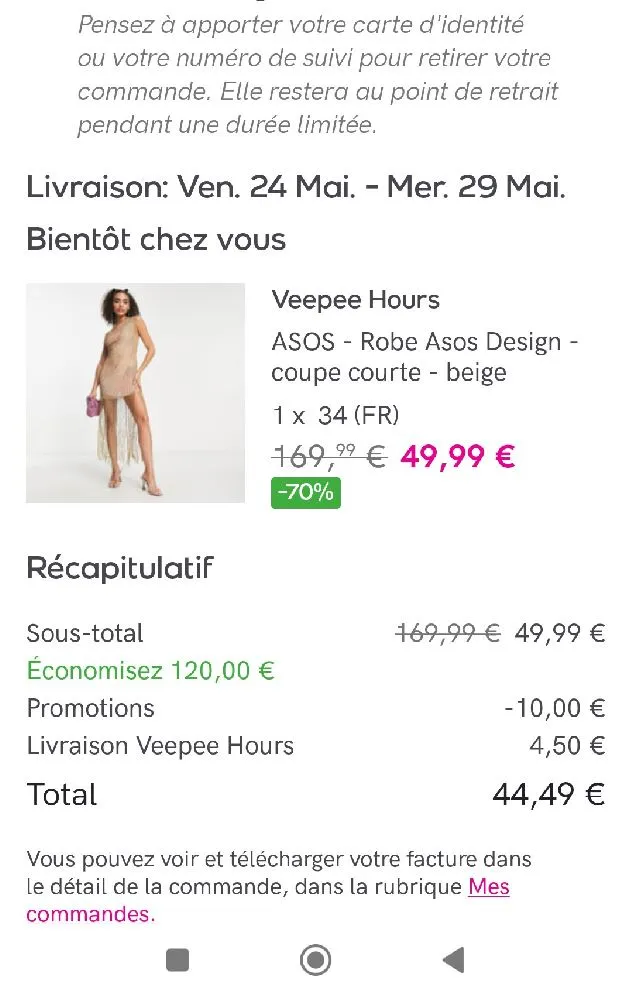 Récompense membre Club Veepee