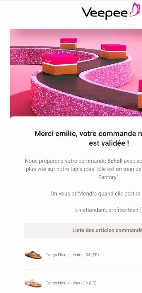 impatiente de recevoir ma commande