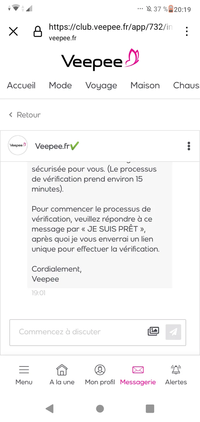 Courrier bizarre de Veepee reçu dans messagerie - 3