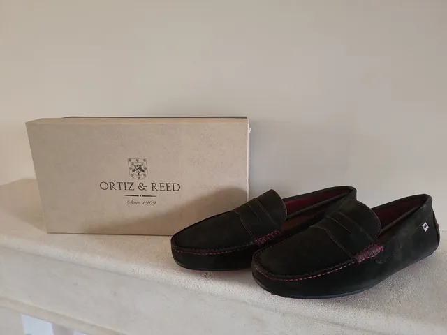 Superbes moccasins souples Ortiz & Reed en daim