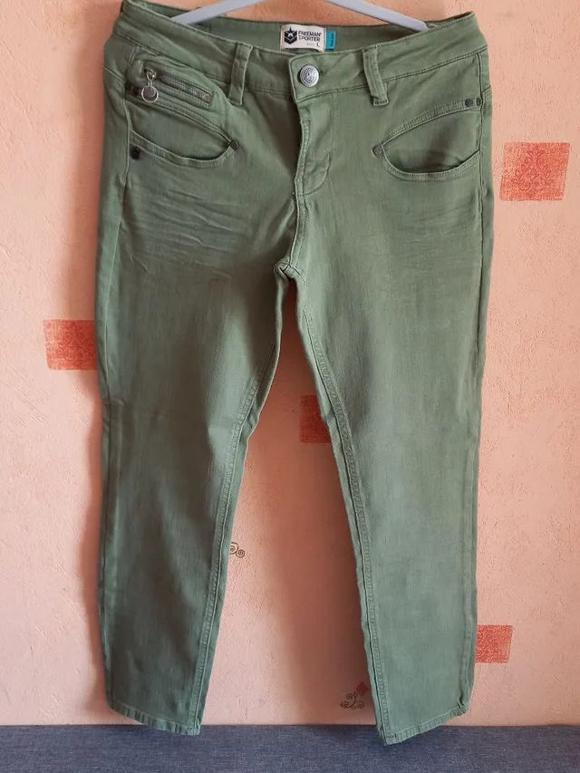 Pantalon freeman cropped vert