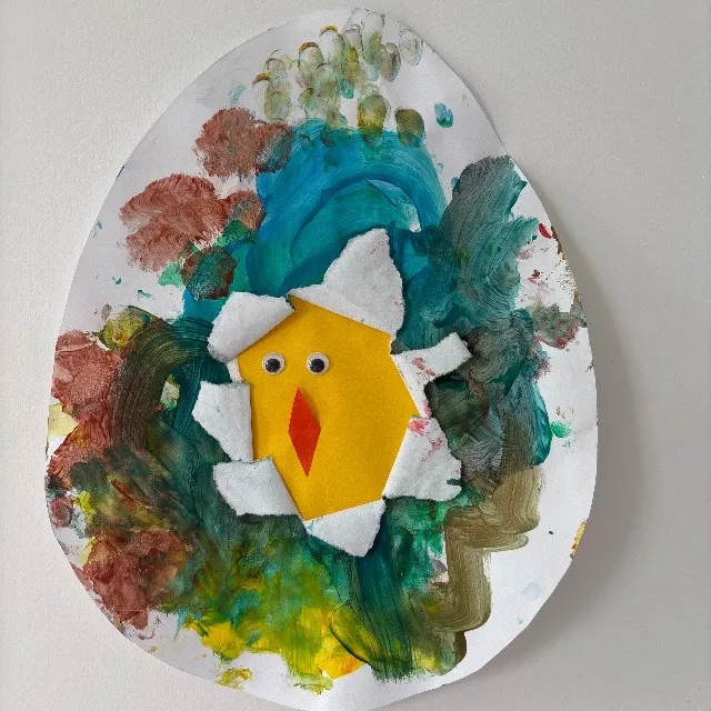 Œuf de Pâques en peinture