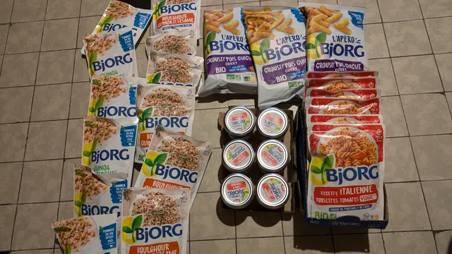 Une grosse commande gourmand Bjorg