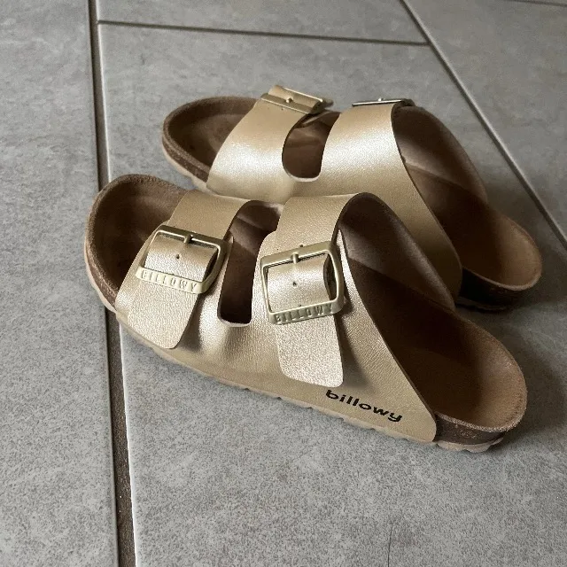 Mules dorées