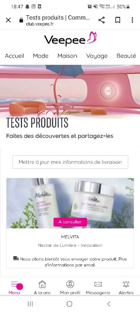 Sélectionnée pour tester les produits Melvita! 😍