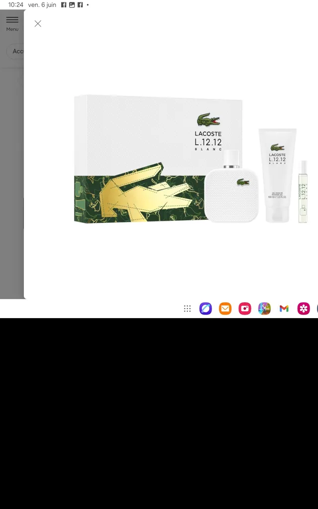 Coffret d'eau de toilette Lacoste blanc