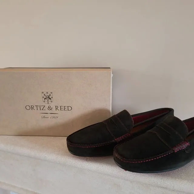 Superbes moccasins souples Ortiz & Reed en daim