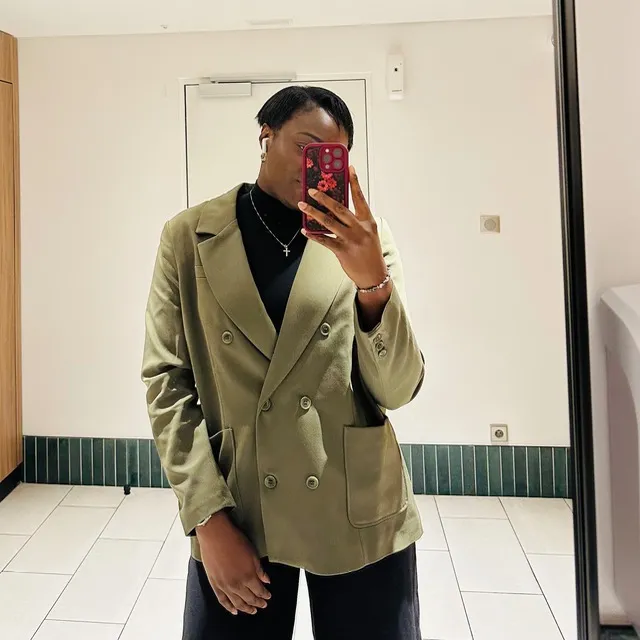 Blazer coupe droite Naf Naf Kaki