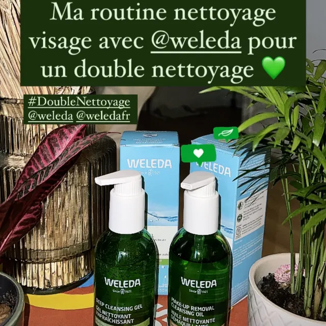 Routine double nettoyage Weleda !