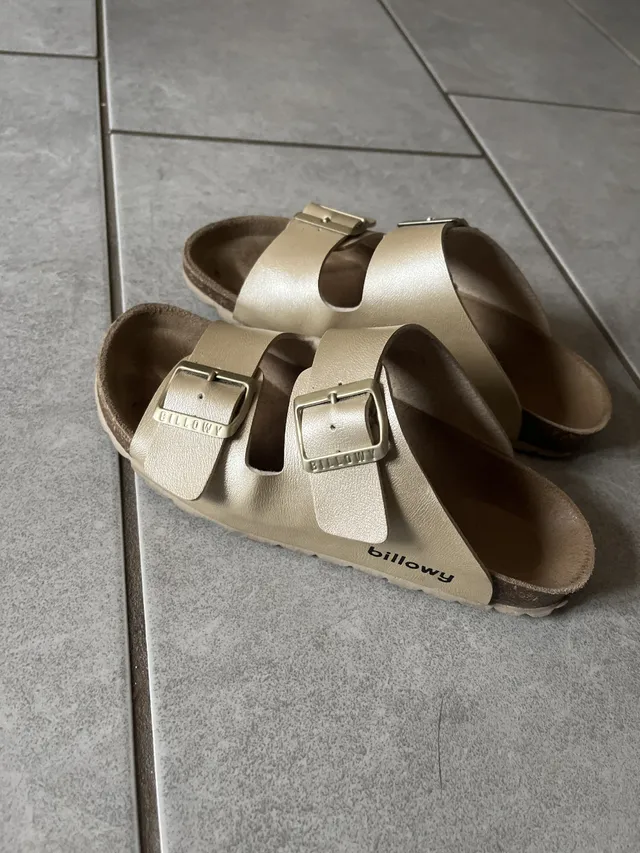 Mules dorées