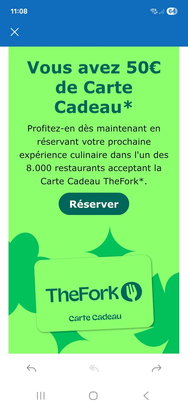 Carte the fork et resto
