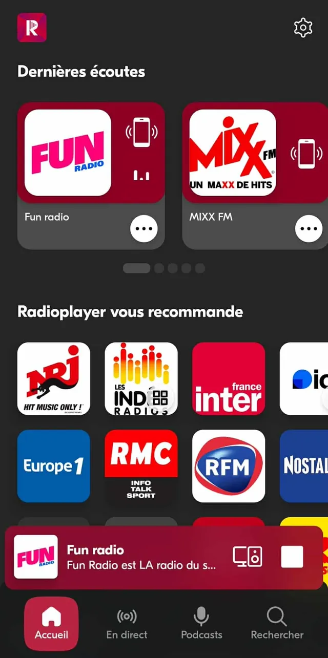 Appli pour écouter la radio