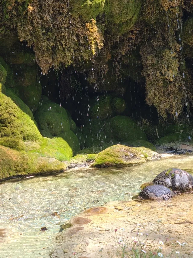 Jardin des fontaines pétrifiantes dans le Vercors