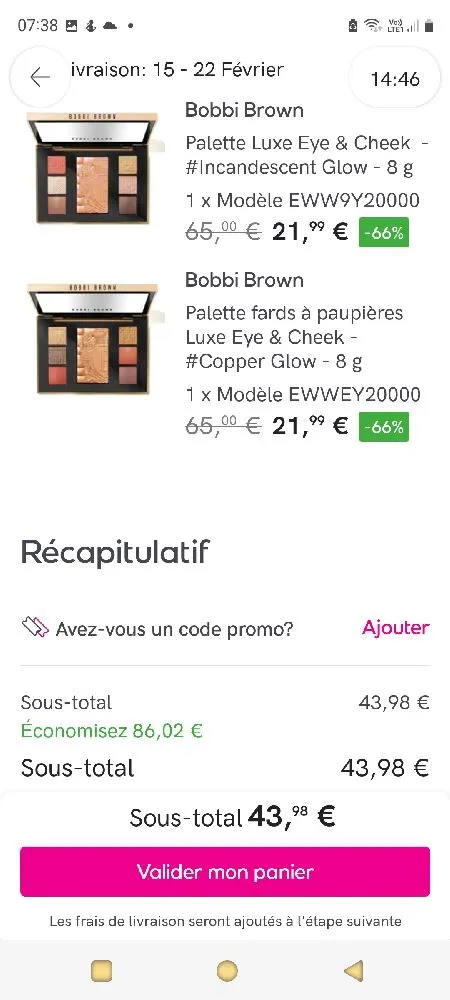 Belles palettes maquillage Bobbi Brown #veepee