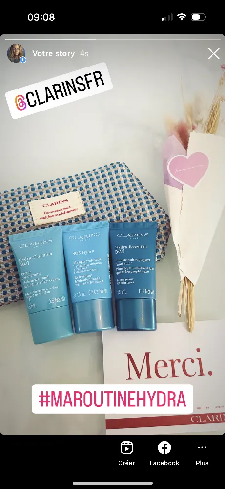 Ma routine hydra Clarins