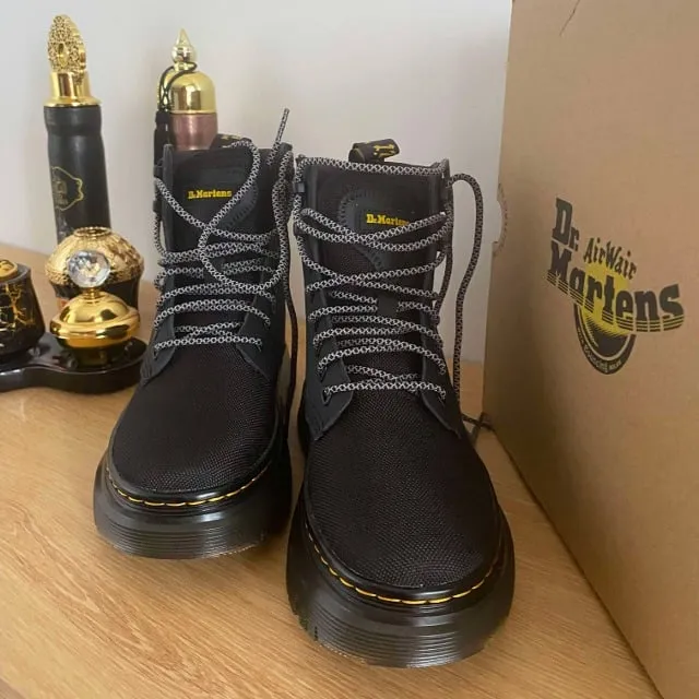 DR MARTENS - Bottines Tarik - cuir enduit - noir