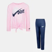 ENSEMBLE LEGGING - BLEU/ROSE PALE