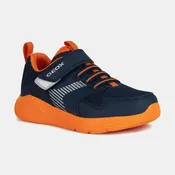 Sneakers bleu et orange