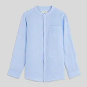 CHEMISE COL MAO BLEUE