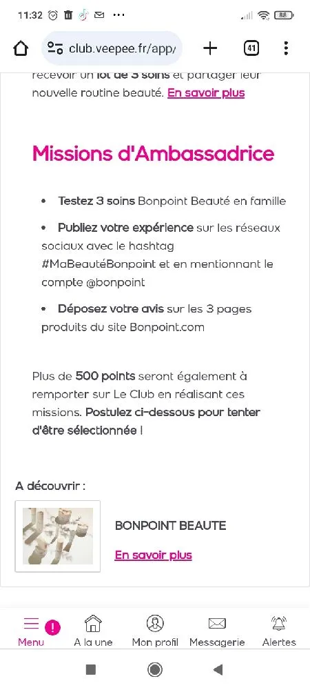 Campagne test  bonpoint