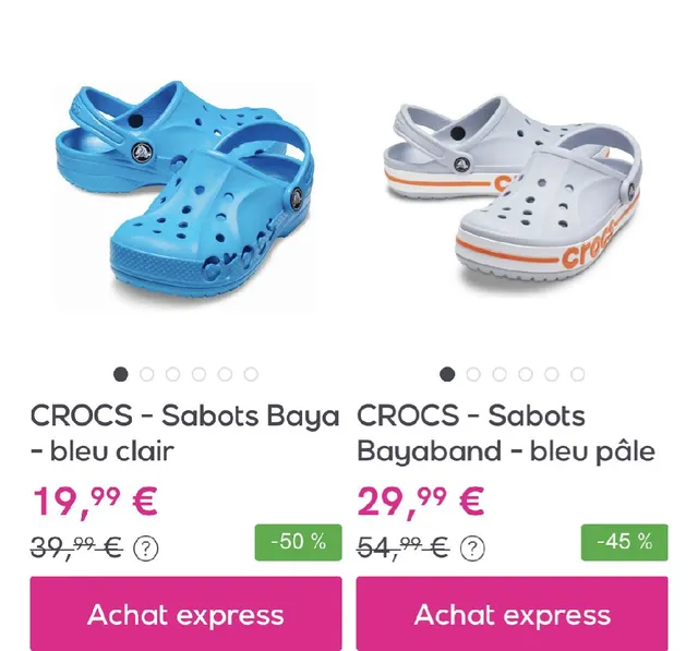 À quand la vente Crocs pour adulte ?