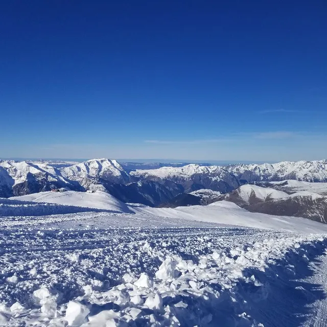 Les 2 Alpes à Noël, sur le glacier