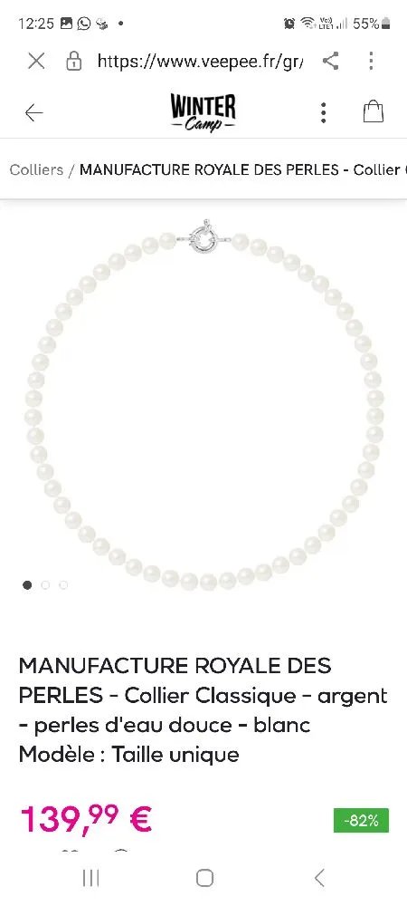 Collier classique perles douces