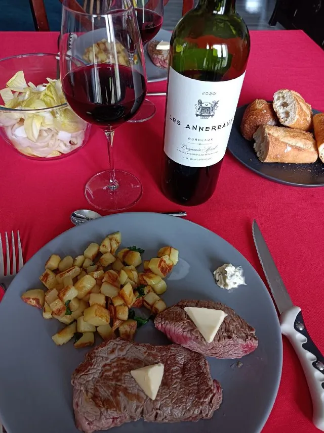 Pavé de boeuf et bordeau