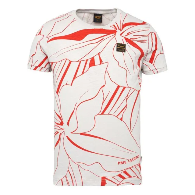 PME LEGEND - T-shirt - 100% coton - blanc et rouge
