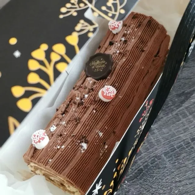 Bûche de Noël roulée chocolat